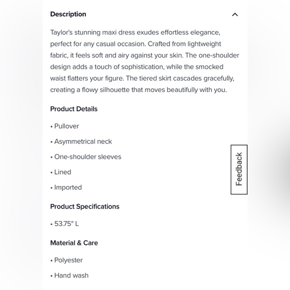 Taylor One-Shoulder Tiered Midi Dress Size 12 - Picture 4 of 4